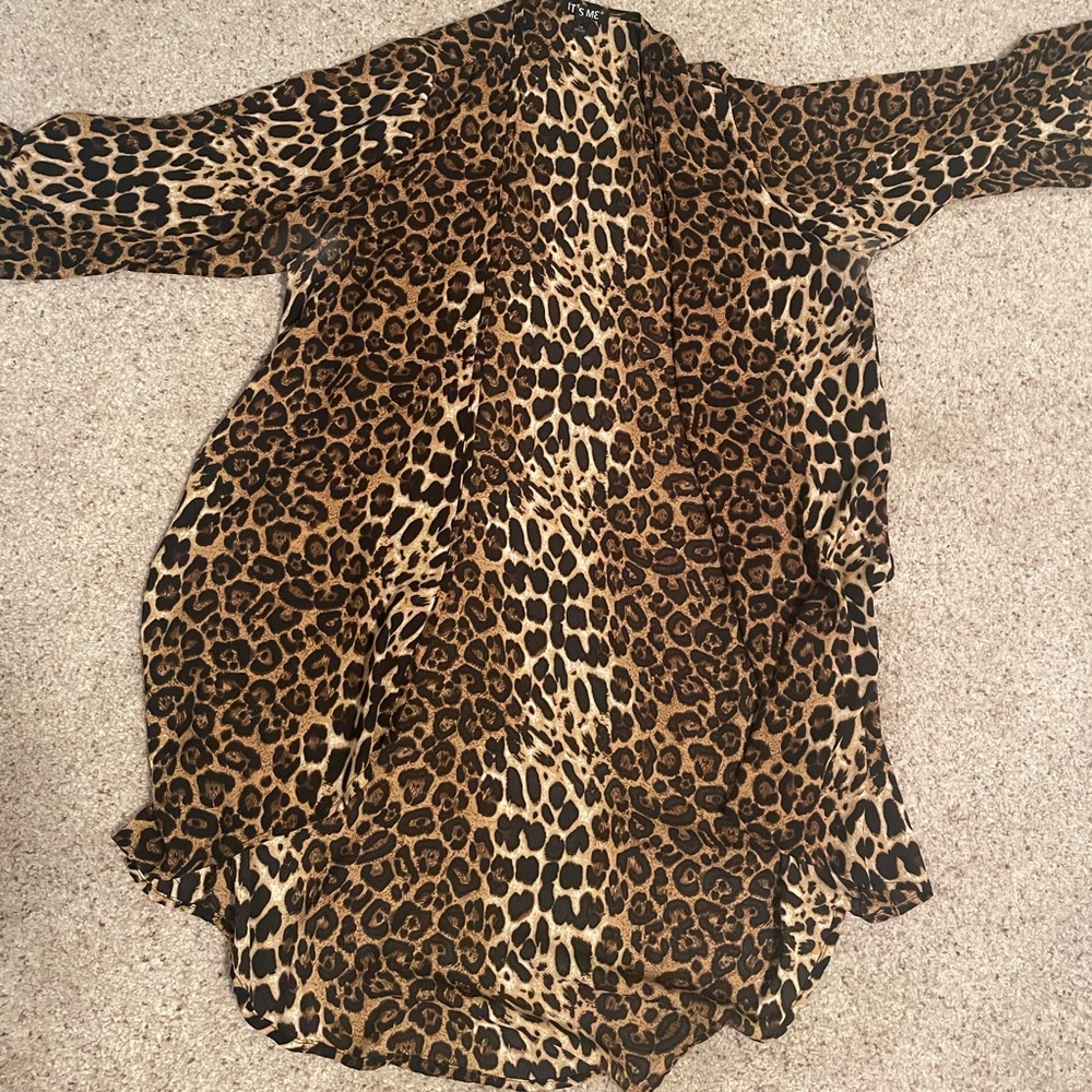 Semi-sheer open cardigan